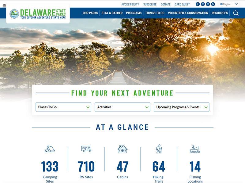 New Delaware State Parks Website